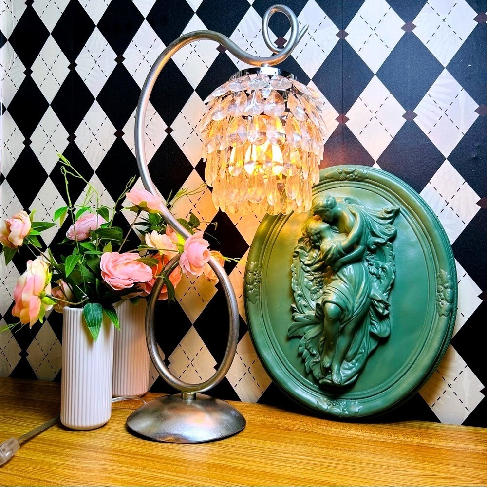 Darling Table Lamp – Metallic Sculptural Base‎ with Tiered Acrylic Drops - Picture 10 of 14